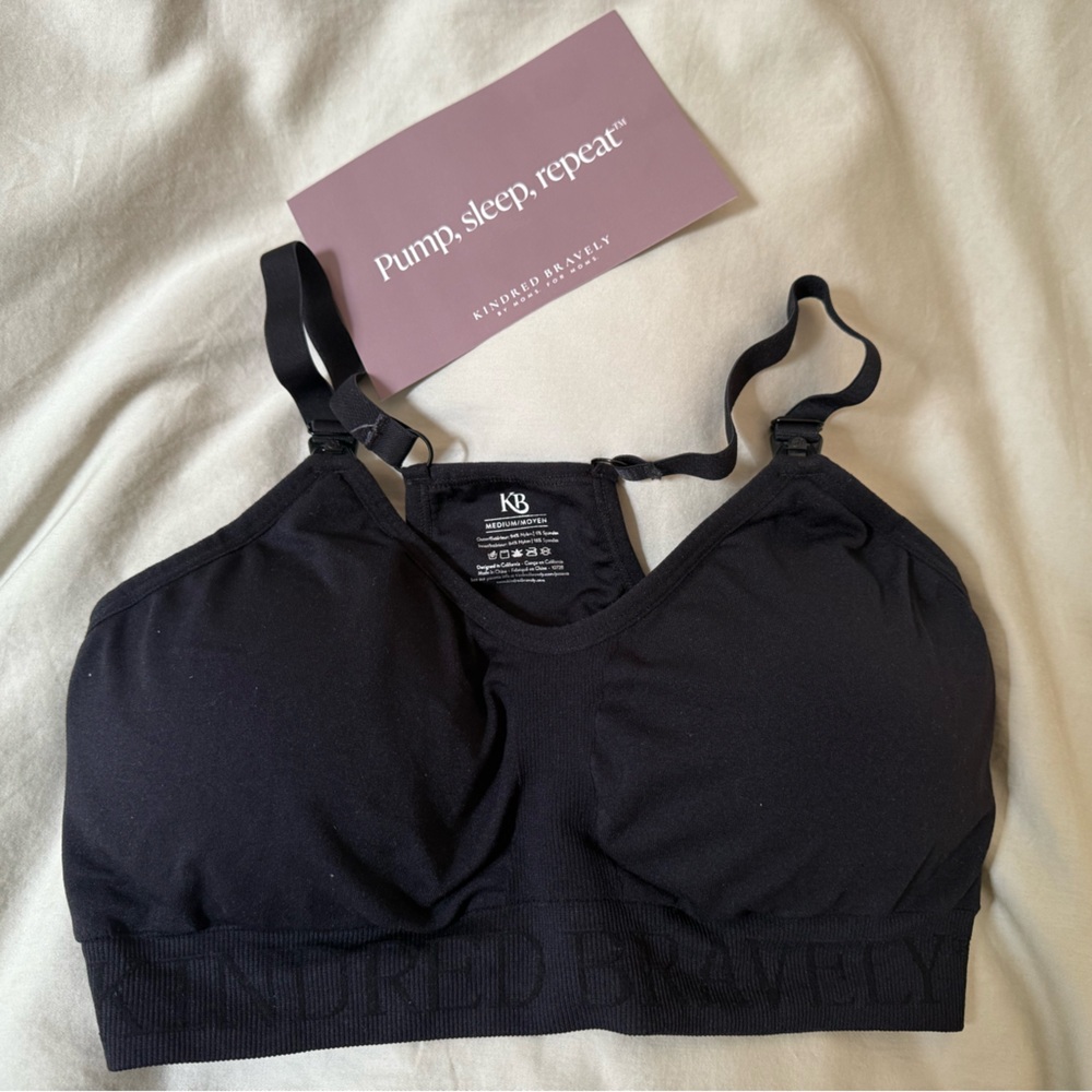 Like new Kindred Bravely Black Sublime Sports Pumping and Nursing Bra, size M